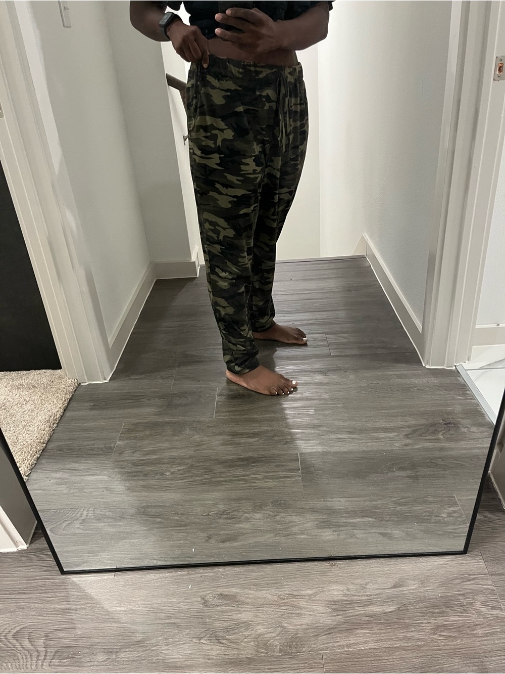 SHEIN Women's Camo Jogger Pants in Olive Green and Black